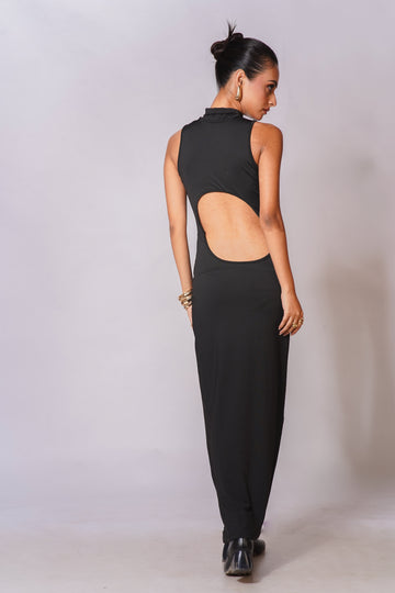 Backless Black Bodycon Dress