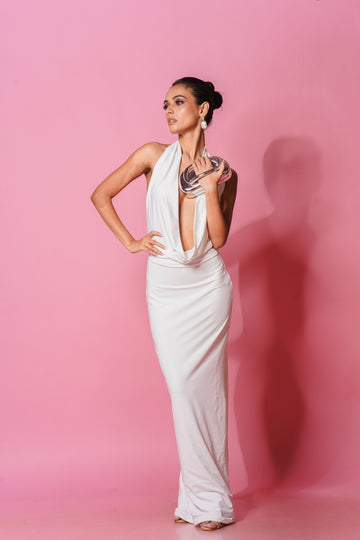 Ivory Cascade Gown