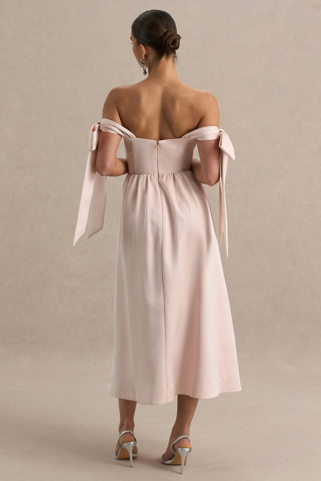 Rosé Whisper Midi Dress