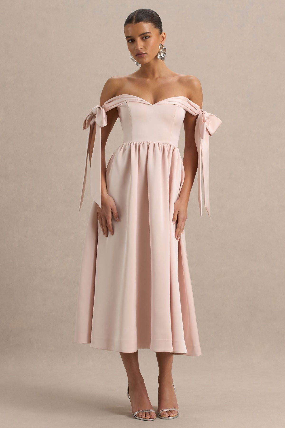 Rosé Whisper Midi Dress