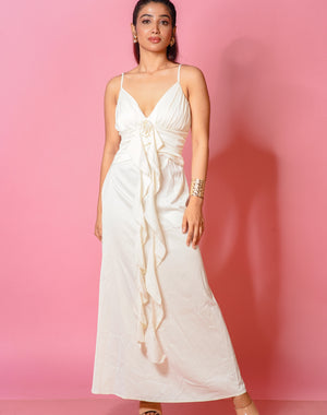 White Serenity Ruffle Dress
