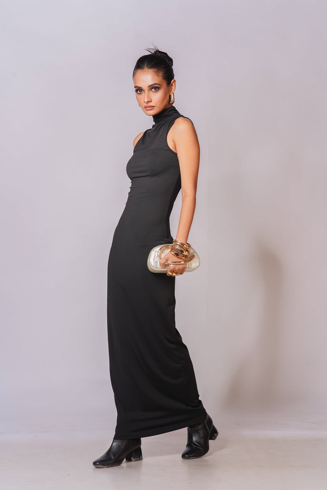 Backless Black Bodycon Dress