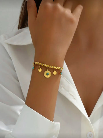 Azure Sun Charm Bracelet