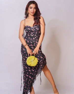 Moonlit Rose Cascade Dress