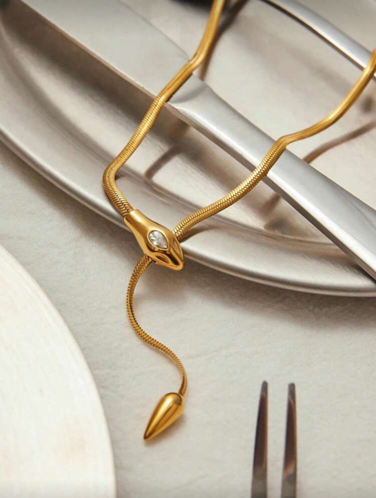 Golden Serpent Necklace