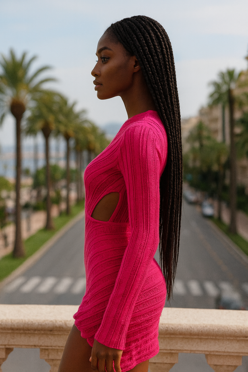Modern Chic Ribbed Dress